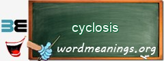 WordMeaning blackboard for cyclosis